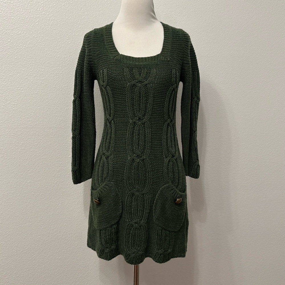 Green Sweater dress